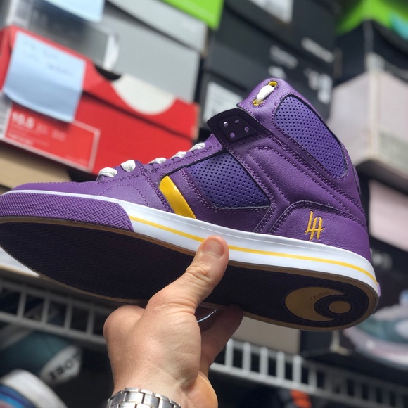 osiris shoes purple and yellow